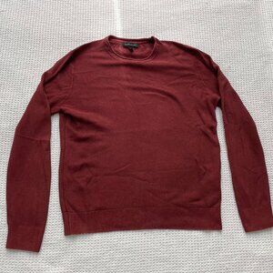 Banana Republic Cotton Waffle Knit Sweater - L Tall - Amber Ale
